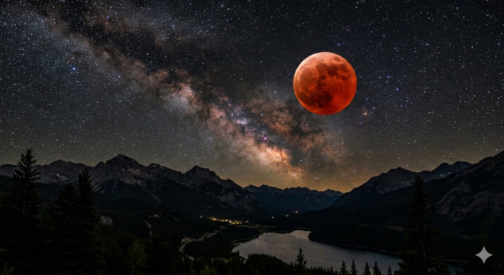 Eclipse lunar total deixará a Lua “de sangue” e será visto em partes do Brasil nesta terça (3)