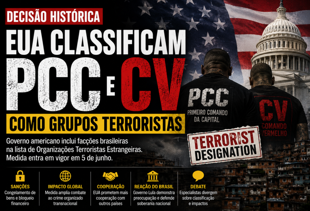 EUA classificam PCC e Comando Vermelho como organizações terroristas