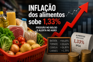 Alta dos alimentos mantém pressão sobre inflação e acende alerta no agronegócio